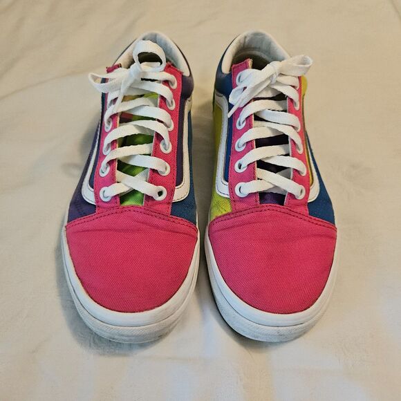 VANS Color Block Old Skool Sidestripe Low Top Casual Sneakers - Size 7.5 - Picture 4 of 8